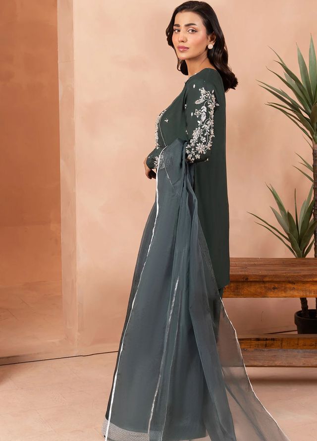 Allure by IH Pret Embroidered Raw Silk 3 Piece Suit Olene