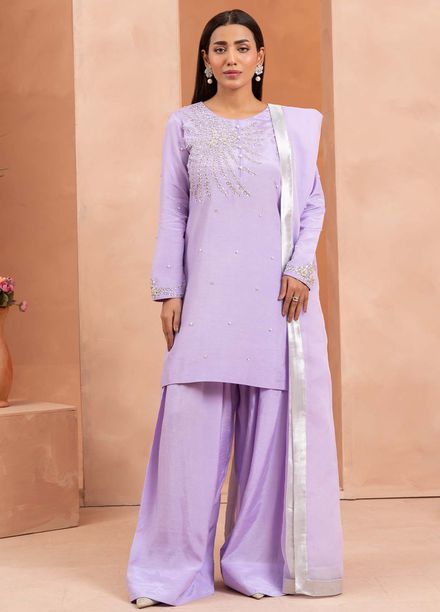 Allure by IH Pret Embroidered Raw Silk 3 Piece Suit Pasha