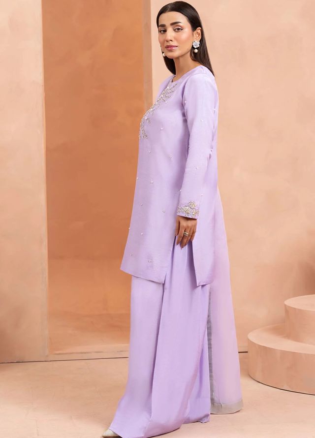 Allure by IH Pret Embroidered Raw Silk 3 Piece Suit Pasha