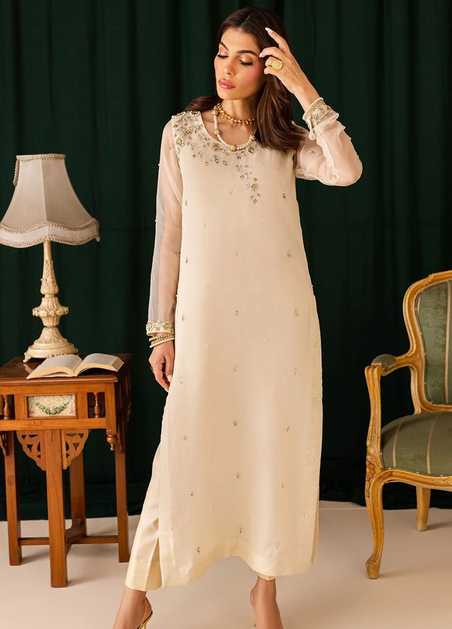 Allure by IH Pret Embroidered Raw Silk 3 Piece Suit Tiana