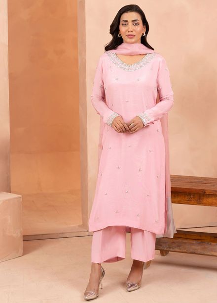 Allure by IH Pret Embroidered Raw Silk 3 Piece Suit Valerie