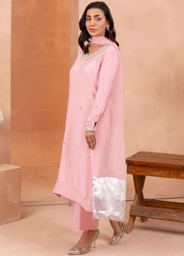 Allure by IH Pret Embroidered Raw Silk 3 Piece Suit Valerie