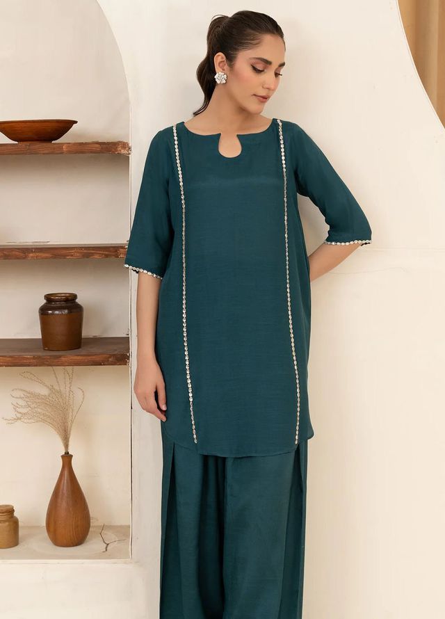 Allure by IH Pret Embroidered Silk 2 Piece Suit Ayzal