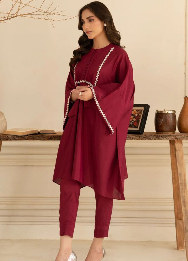 Allure by IH Pret Embroidered Silk 2 Piece Suit Azme