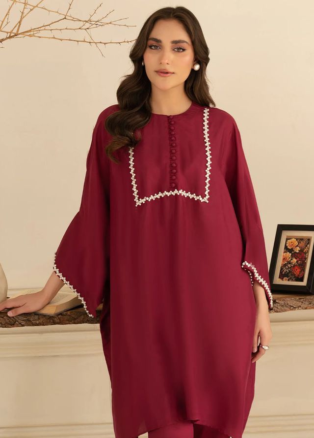 Allure by IH Pret Embroidered Silk 2 Piece Suit Azme