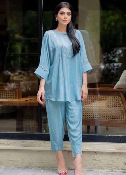 Allure by IH Pret Embroidered Silk 2 Piece Suit Chloe