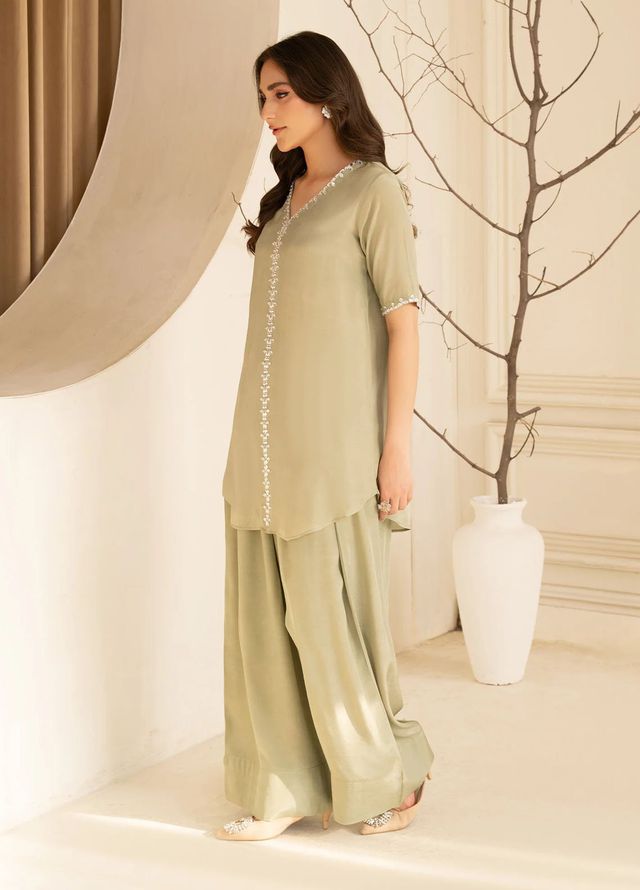 Allure by IH Pret Embroidered Silk 2 Piece Suit Nora