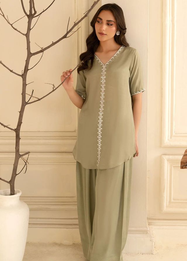 Allure by IH Pret Embroidered Silk 2 Piece Suit Nora
