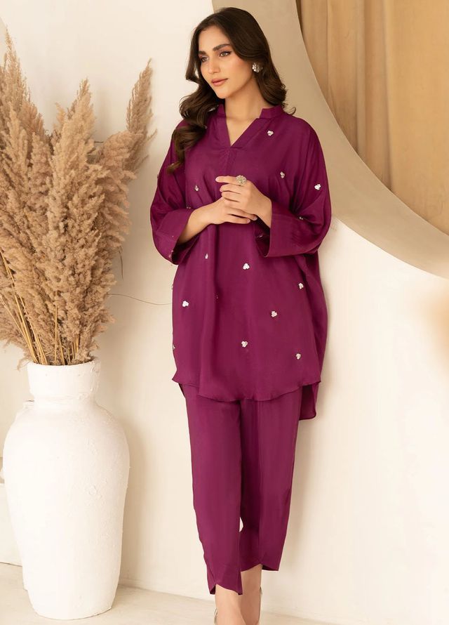 Allure by IH Pret Embroidered Silk 2 Piece Suit Rama