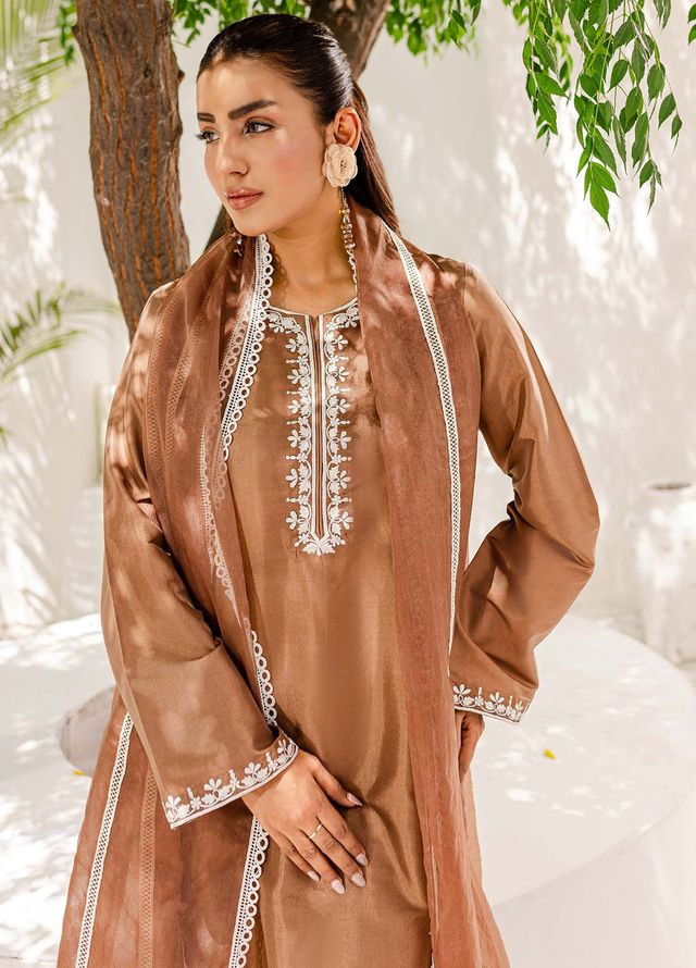 Allure by IH Pret Embroidered Silk 3 Piece Suit Hazel