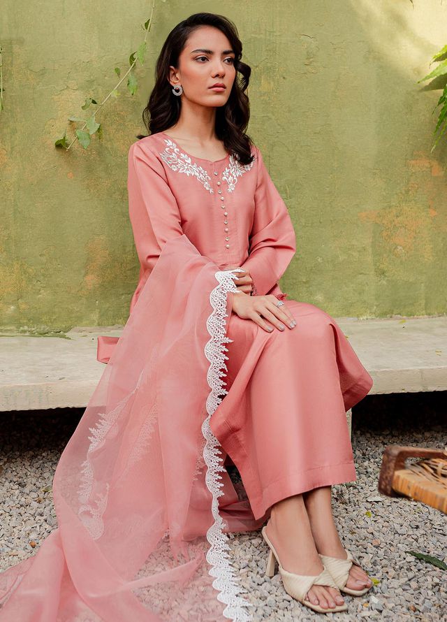 Allure by IH Pret Embroidered Silk 3 Piece Suit Lilly