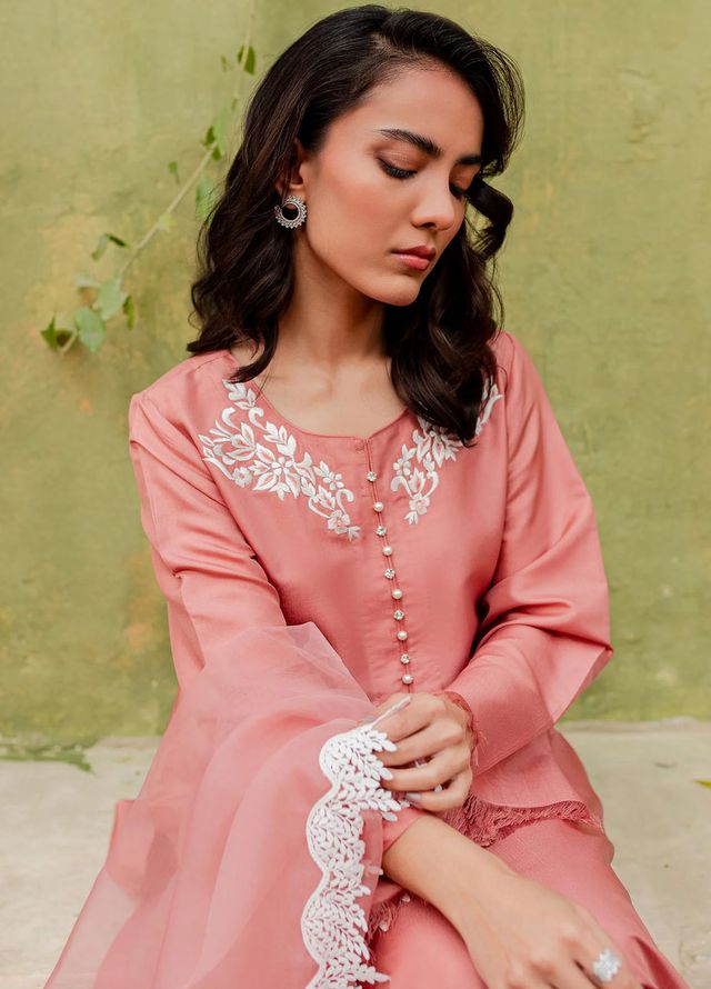 Allure by IH Pret Embroidered Silk 3 Piece Suit Lilly