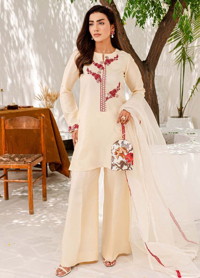 Allure by IH Pret Embroidered Silk 3 Piece Suit Meline