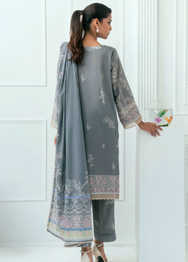 Amal Printed Lawn Suits Unstitched 3 Piece AL25AUS D-11 - Summer Collection