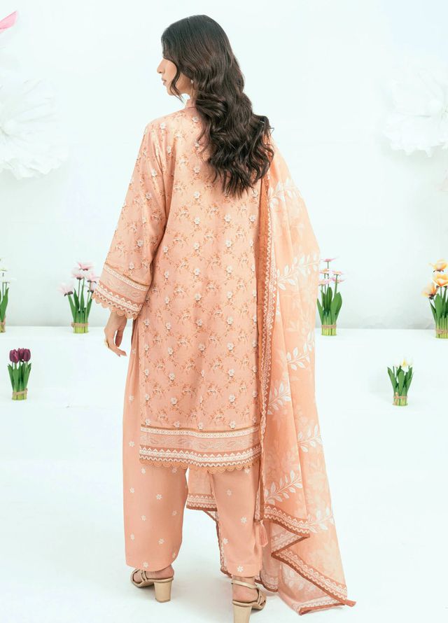 Amal Printed Lawn Suits Unstitched 3 Piece AL25AUS D-12 - Summer Collection