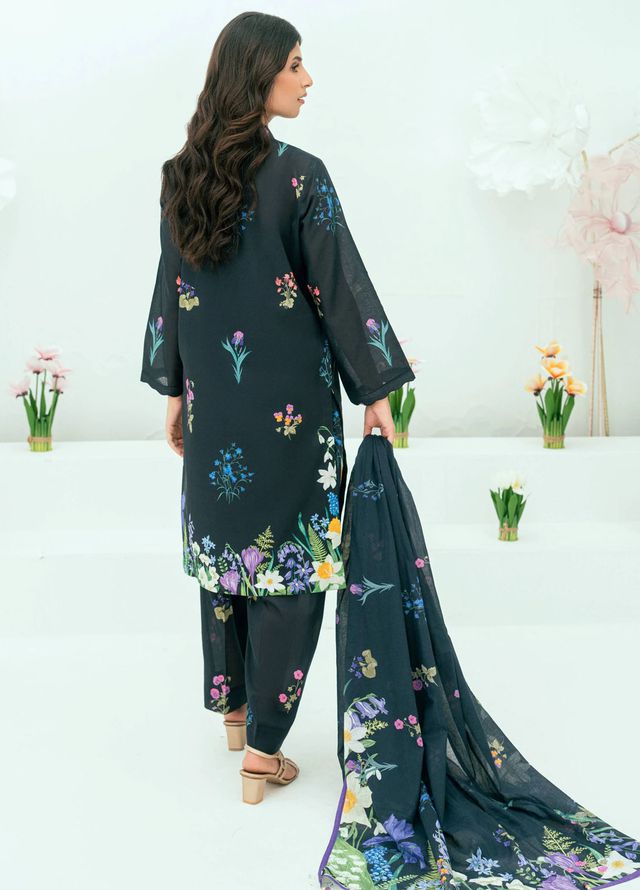 Amal Printed Lawn Suits Unstitched 3 Piece AL25AUS D-13 - Summer Collection