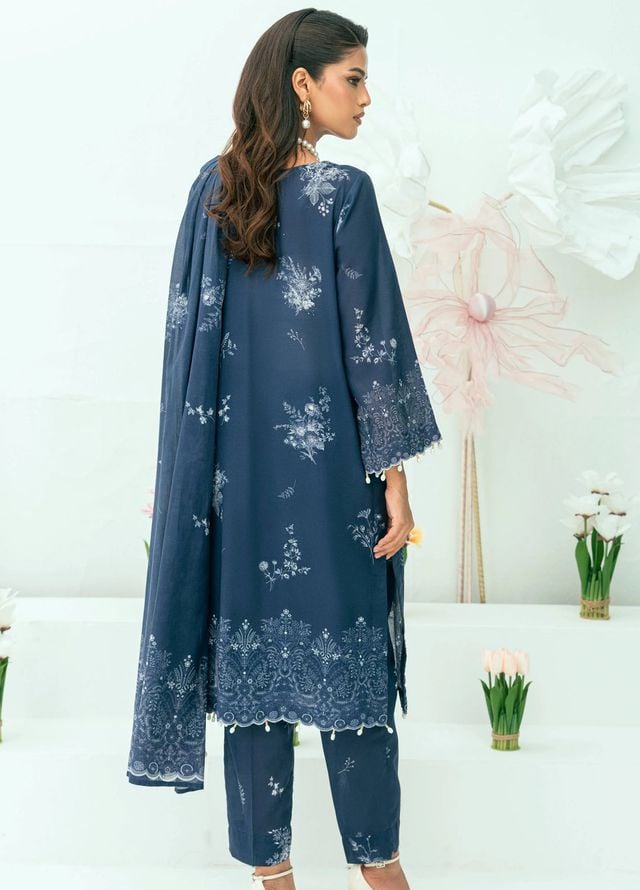 Amal Printed Lawn Suits Unstitched 3 Piece AL25AUS D-16 - Summer Collection