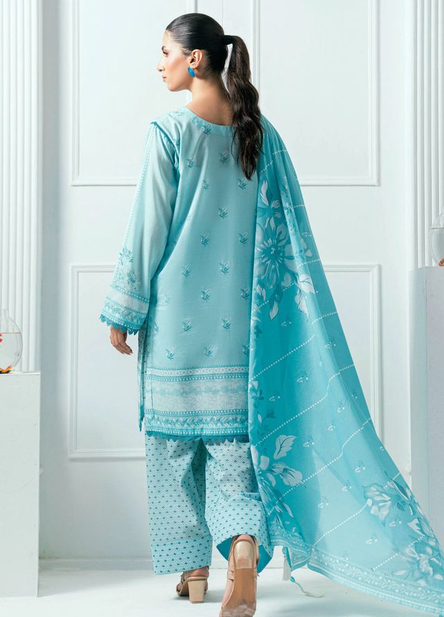 Amal Printed Lawn Suits Unstitched 3 Piece AL25AUS D-2 - Summer Collection