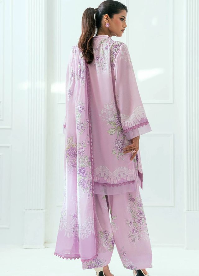 Amal Printed Lawn Suits Unstitched 3 Piece AL25AUS D-4 - Summer Collection