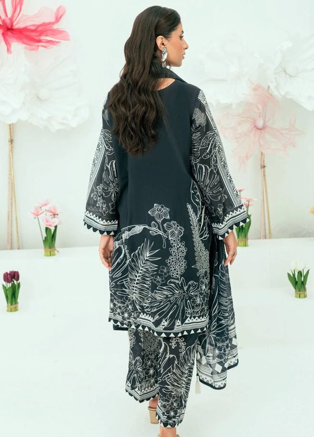Amal Printed Lawn Suits Unstitched 3 Piece AL25AUS D-5 - Summer Collection