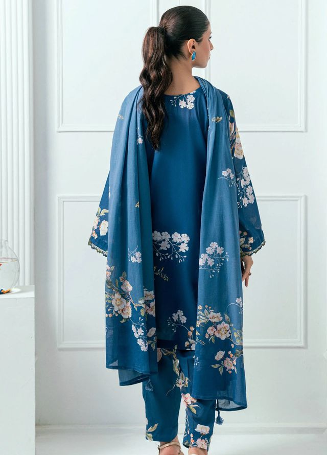 Amal Printed Lawn Suits Unstitched 3 Piece AL25AUS D-7 - Summer Collection
