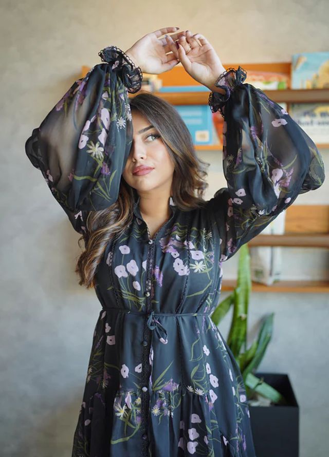 Apricocia Pret Printed Chiffon 1 Piece Moonlit Muse