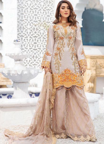 Areesha Embroidered Chiffon Suits Unstitched 3 Piece ARE21-C10 04 - Luxury Collection