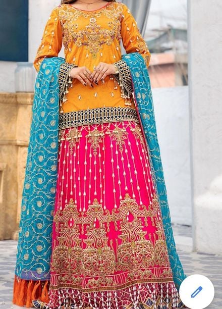 Areesha Embroidered Chiffon Suits Unstitched 3 Piece ARE21-C10 05 - Luxury Collection