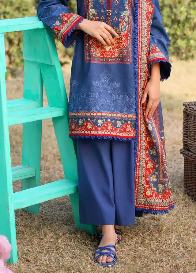 Asim Jofa Printed Lawn Suits Unstitched 3 Piece AJ25P1 AJUUB-10 - Summer Collection