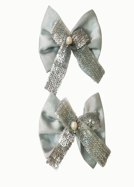 AWA Scrunchies Bows Satin 2 Piece Chamak Pair