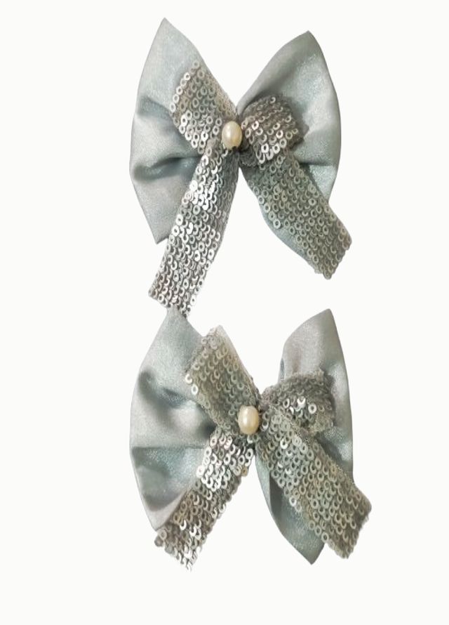 AWA Scrunchies Bows Satin 2 Piece Chamak Pair