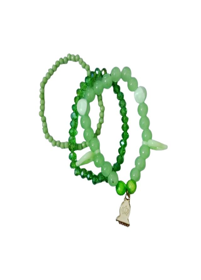 AWA Scrunchies Bracelet Assorted beads 3 Piece Rang e Baharan