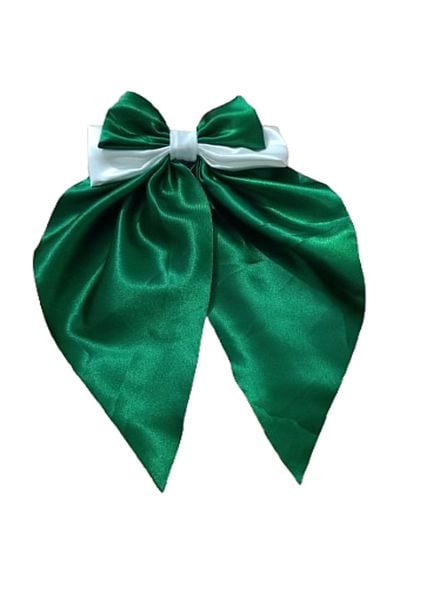 AWA Scrunchies Hairbow Satin 1 Piece Deep Green