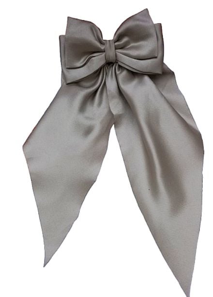 AWA Scrunchies Hairbow Satin 1 Piece Grey Elegance