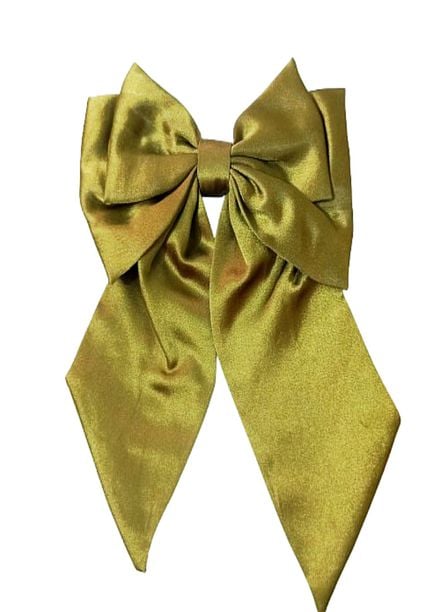 AWA Scrunchies Hairbow Satin 1 Piece Olive Radiance