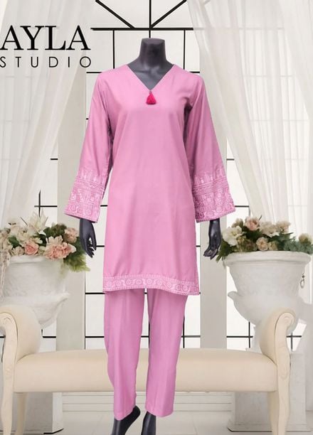 Ayla Studio Pret Embroidered Wash N Wear 2 Piece Suit Shabnam
