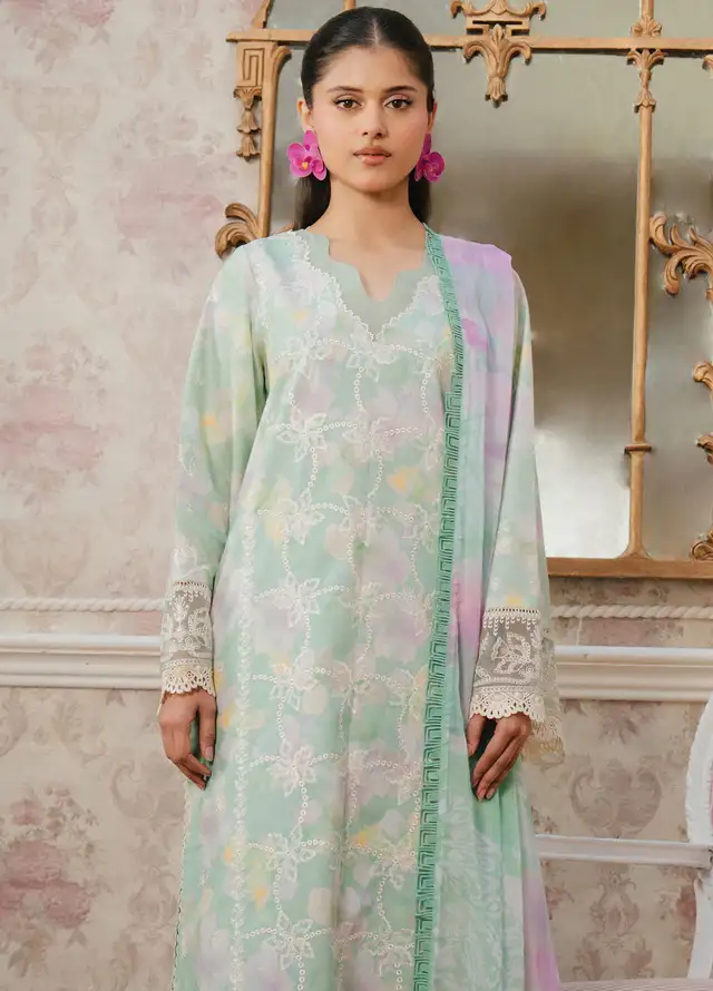 Ayzel by Afrozeh Printed Lawn Suits Unstitched 3 Piece AAF25AM D-03 Liora - Summer Collection