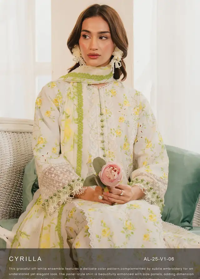 Ayzel by Afrozeh Printed Lawn Suits Unstitched 3 Piece AAF25AM D-06 Cyrilla - Summer Collection