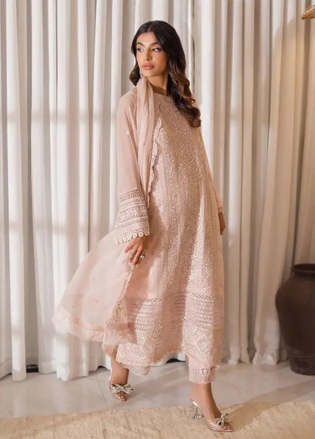 Azure Embroidered Suit Unstitched 3 Piece AZU24EU Pink Delight - Festive Collection