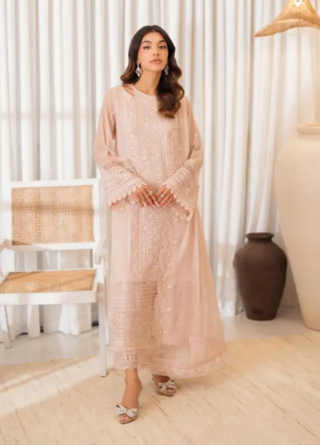 Azure Embroidered Suit Unstitched 3 Piece AZU24EU Pink Delight - Festive Collection