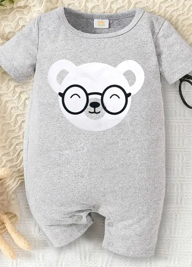 Baby Nest Casual Romper Koala Bear - Grey