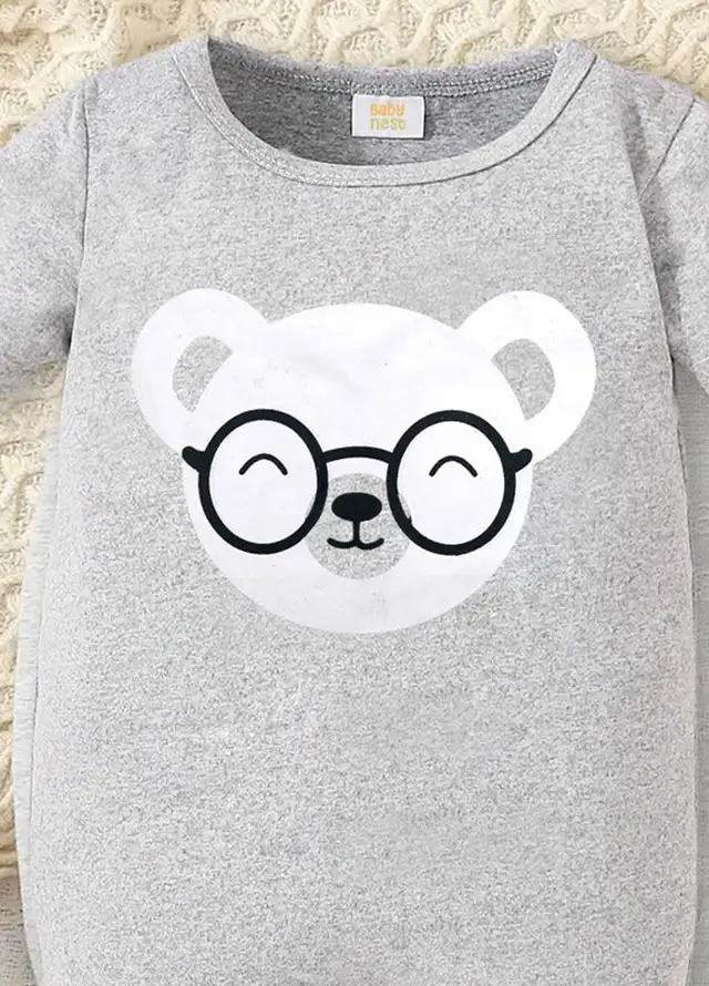 Baby Nest Casual Romper Koala Bear - Grey