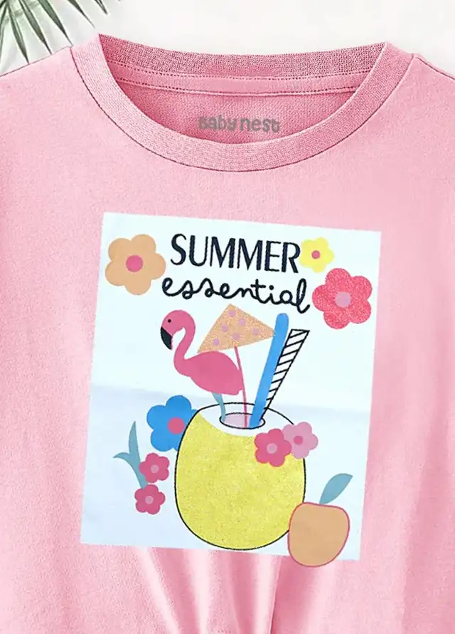 Baby Nest Kids T Shirt Summer Essential Light Pink