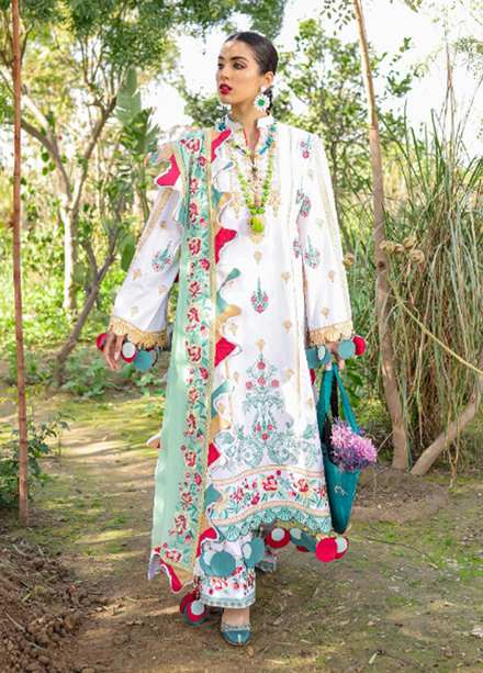 Bahar Aie By Surmai Embroidered Lawn Suits Unstitched 3 Piece SUR22BA SL-03-03 ANEMONE - Luxury Collection