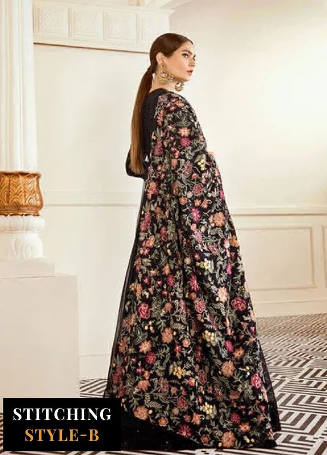 Baroque Embroidered Chiffon Suits Unstitched 3 Piece BQ25UF Exotica - Formals Collection