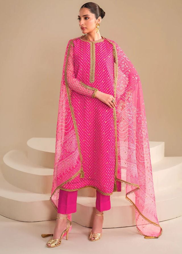 Baroque Embroidered Chiffon Suits Unstitched 3 Piece BQ25UF UF-626 - Formals Collection