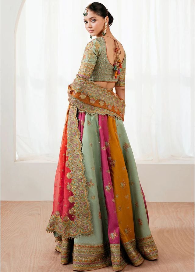 Baroque Embroidered Organza Suits Unstitched 3 Piece BQ25UF UF-4036 - Formals Collection