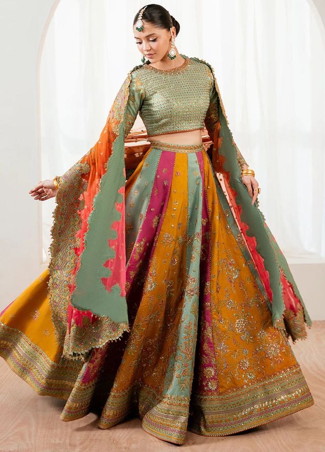 Baroque Embroidered Organza Suits Unstitched 3 Piece BQ25UF UF-4036 - Formals Collection