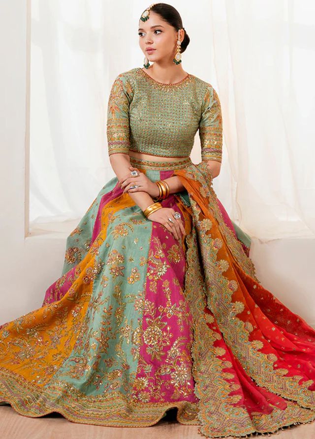 Baroque Embroidered Organza Suits Unstitched 3 Piece BQ25UF UF-4036 - Formals Collection