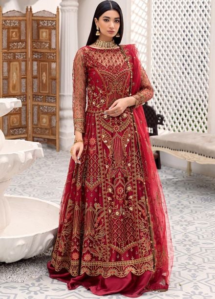 Belle Robe by Emaan Adeel Embroidered Net Suits Unstitched 3 Piece EA22-BR3 304 - Luxury Collection